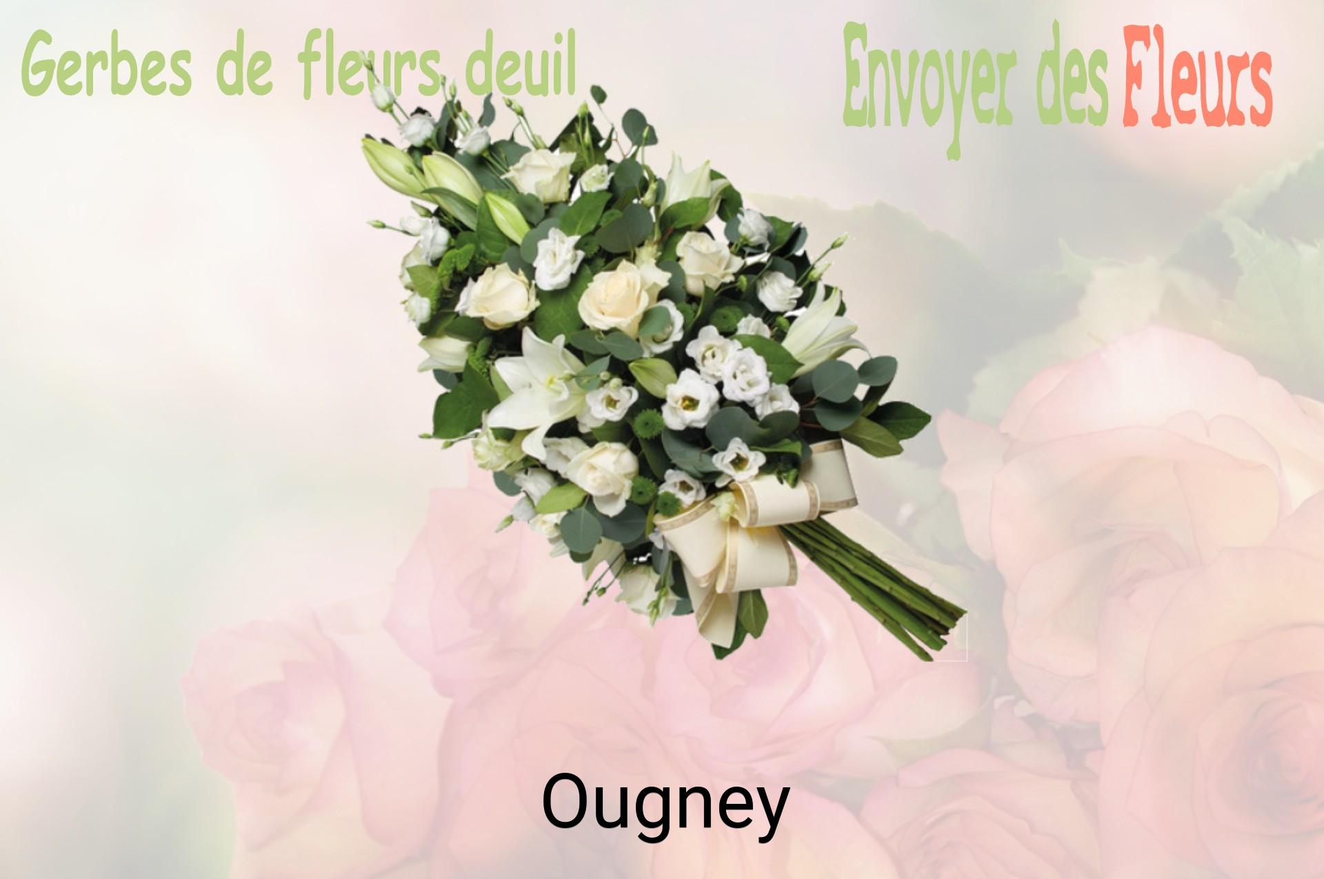 Gerbe de fleurs de deuil livrée à Ougney